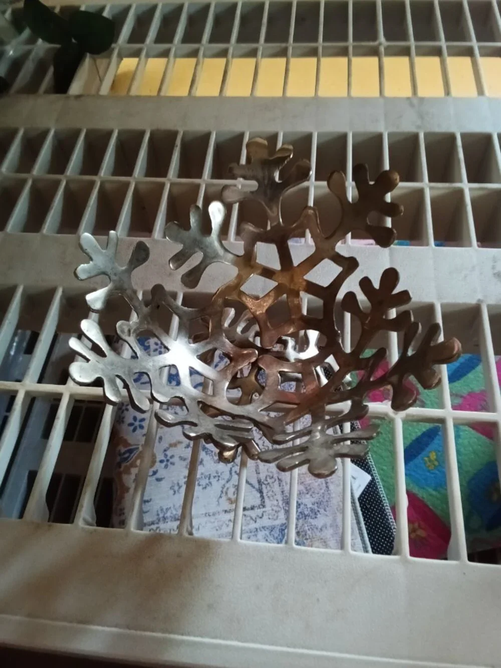 Metal Snowflake Decorative Bowl - Unique Holiday Centerpiece